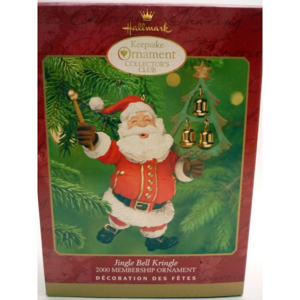 Hallmark Ornament "Jingle Bell Kringle" Santa Music Father Christmas W/Box 2000